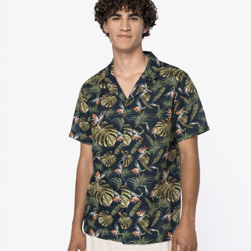Native Spirit Short Sleeve Hawaiian Print Shirt Thumbnail