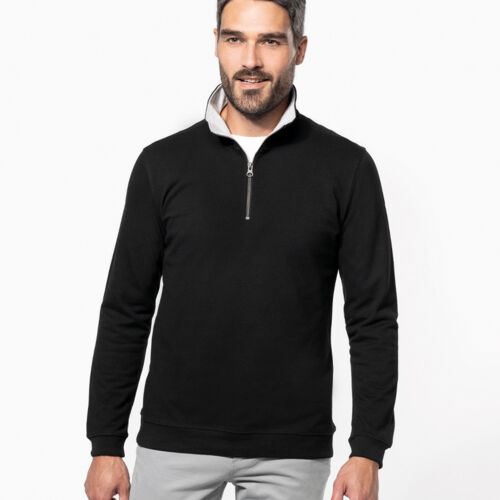 Kariban Trucker Zip Neck Sweatshirt Thumbnail
