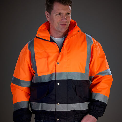 Yoko Hi-Vis Two Tone Bomber Jacket Thumbnail