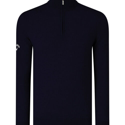 Ribbed ¼ zip Merino sweater Thumbnail