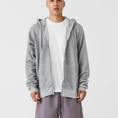 Unisex sueded fleece full-zip hoodie Thumbnail